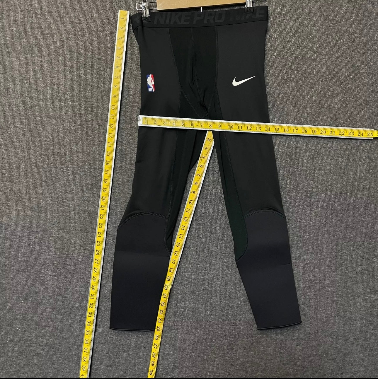 Nike Pro Men's Black NBA Player Issue 3/4 Compression Tights AA0753-010 LT NWT